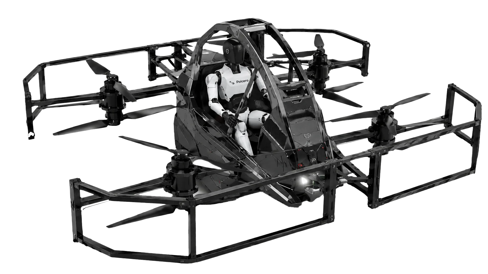 POLCERO drone carrying a robot